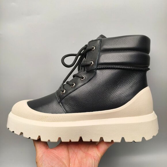 UGG Womens Black Thick-Sole Martin Boots - Picture 6 of 7